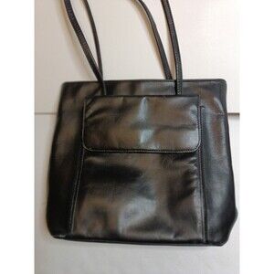Vintage Scully H501 Hidesign Black Leather Shoulder Bag